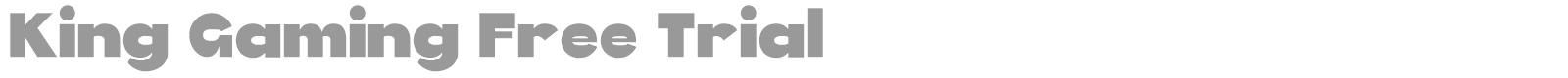 King Gaming font preview